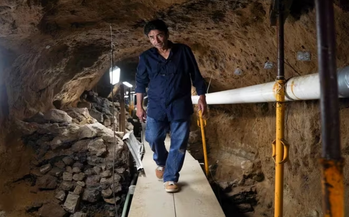 Sergio Gómez, descubridor del túnel en Teotihuacán.